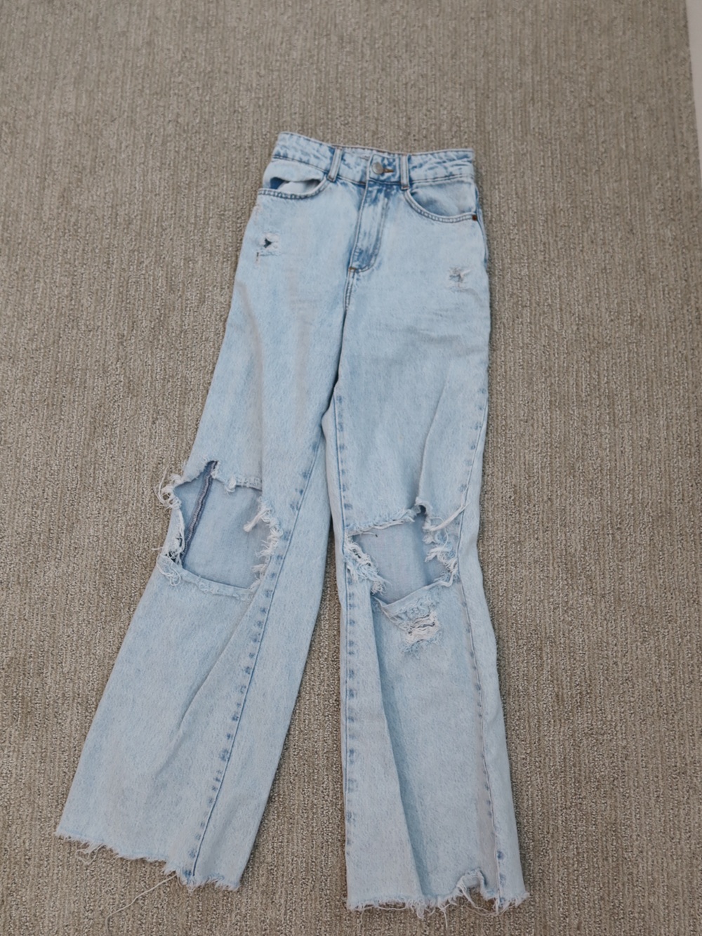 ZARA wide leg jeans size 0
